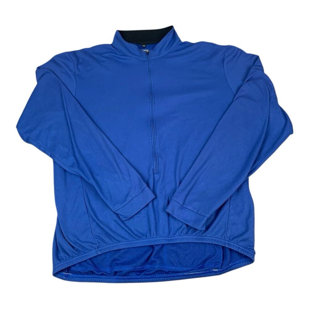 REI Cycling Pullover Blue 3/4 Zip LS Performance Pockets USA Made Women’s XL